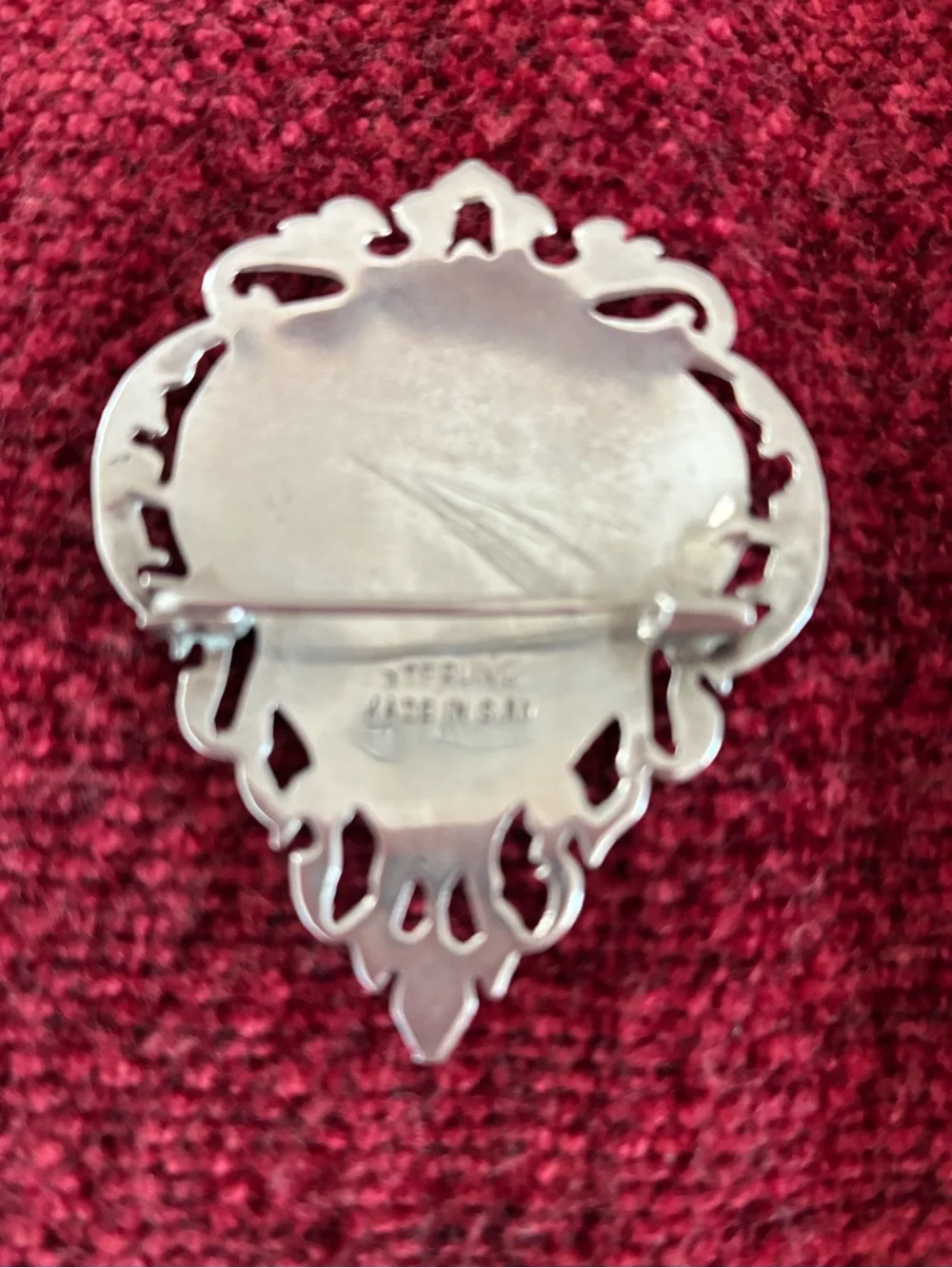 Vintage Siam Sterling Silver Nielloware Mekkala & Ramasoon Gods Brooch Pin